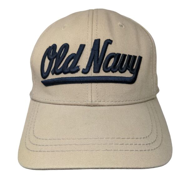 Old Navy Snapback Hat Tan One Size Adjustable Embroidered Outdoor - Picture 1 of 10